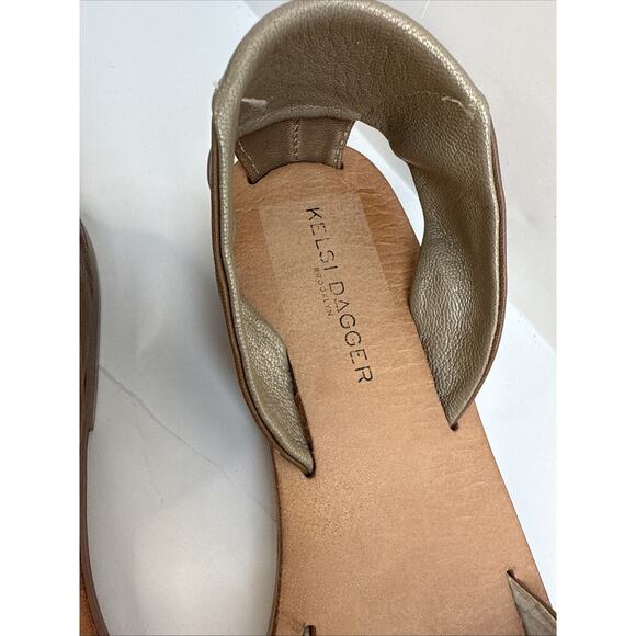 Kelsi Dagger Brooklyn Womens Brown Leather Sandals Flats Size 8 NWOB - Picture 2 of 7